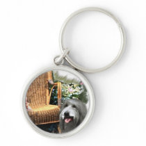 Bearded Collie Summer Garden keychains