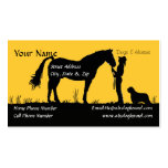 Bearded Collie Sunset Silhouette Business Card Templates