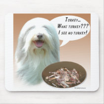 Bearded Collie Turkey mousepads