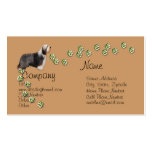 Bearded Collie w/Gold Pawprints 2 Business Card