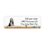 Bearded Collie with Agility design Return Address Labels