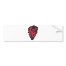 bearded devil bumper sticker