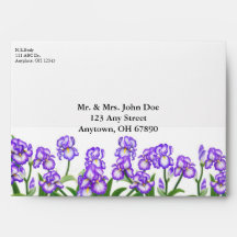 Bearded Iris Flowers Envelope