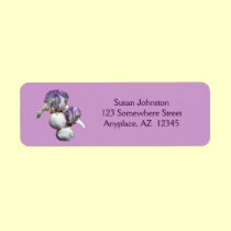 Bearded Iris Pair Flower Address Label labels
