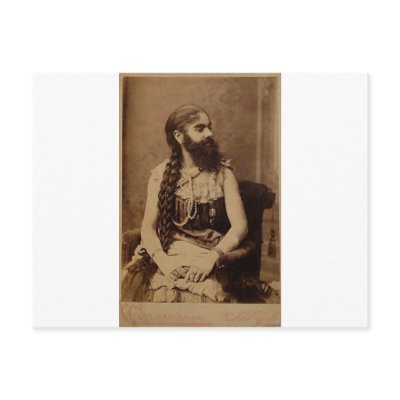 Bearded Lady Postcards by spyderfyngers