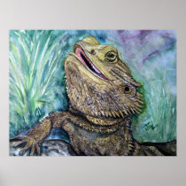 Bearded Lizard Poster