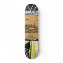 bearded man portrait skateboard