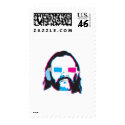 Bearded Man with 3D Glasses postage