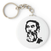Bearded Saddam Hussein Portrait Keychain