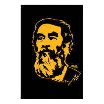 Bearded Saddam Hussein Portrait posters