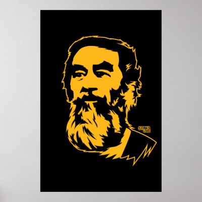 Bearded Saddam Hussein Portrait Poster by strk3