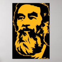 Bearded Saddam Hussein Portrait Print