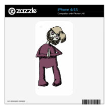 Bearded yoga guy iPhone 4 skin