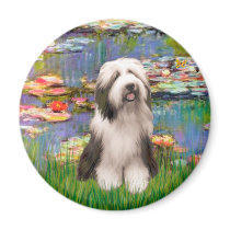 Beardie 1 - Lilies 2 Fridge Magnet