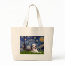 Beardie 2 - Starry Night Canvas Bags
