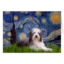 Beardie 2 - Starry Night Card
