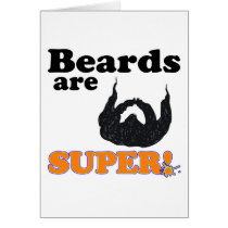 beards are super greeting card
