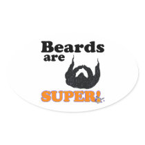 beards are super oval sticker