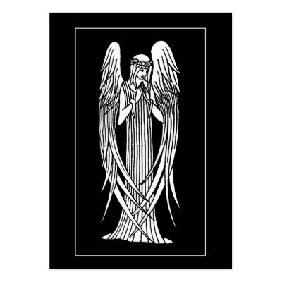 Beardsley Angel Mourning Card ATC Business Card by debinSC