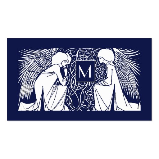 Beardsley Angels Monogram Mommy Calling Card Business Card Templates