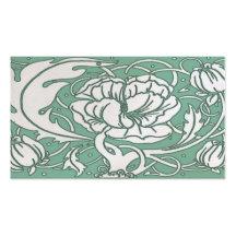 Beardsley Art Nouvea Peony Standard  Business Card