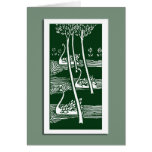 Beardsley Art Nouveau Swans Note Cards