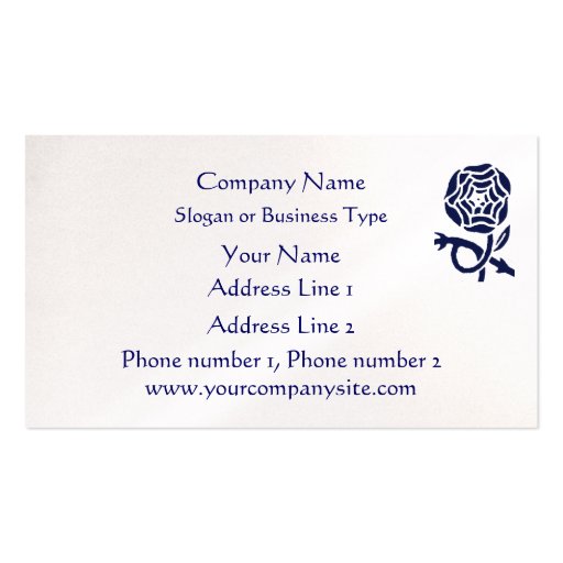 Beardsley Floral Border Elegant Business Card (back side)