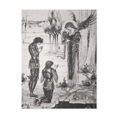 Beardsley Holy Grail Post Card by debinSC
