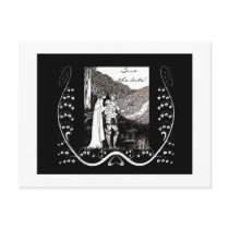 Beardsley Knight & Lady Save the Date Postcard
