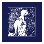 Beardsley Nouveau Angel Holiday Cards Personalized Invite