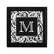 Beardsley Nouveau Custom Monogram Tile Gift Box