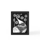 Beardsley Nouveau Peacock Note Card