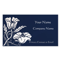 Beardsley Poppies Elegant Business Card