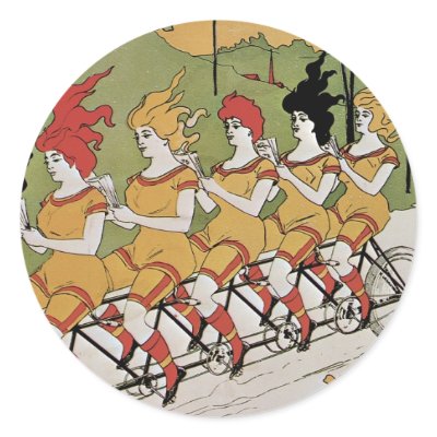 Bearings Bicycle Poster Round Sticker by VictoriaShaylee