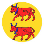 Bearn, France flag Round Stickers