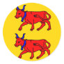 Bearn, France flag Round Stickers
