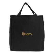 Bears embroidered bags