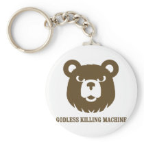 bears godless killing machines humor funny tshirt key chain