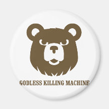 bears godless killing machines humor funny tshirt fridge magnets