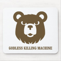 bears godless killing machines humor funny tshirt mouse mats