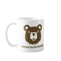 bears godless killing machines humor funny tshirt mug