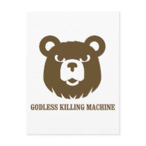 bears godless killing machines humor funny tshirt postcards by strk3 bears godless killing machines humor funny tshirt postcards