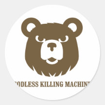 bears godless killing machines humor funny tshirt sticker