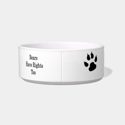 Bears Have Rights Too Cat Bowl by Supernova23a