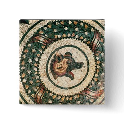 Bear's Head, Roman mosaic, early 4th century Buttons by bridgemanart