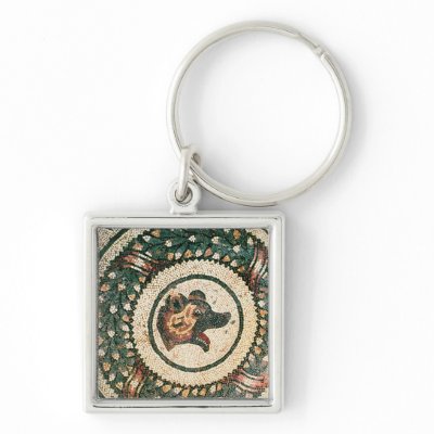 Bear's Head, Roman mosaic, early 4th century Key Chain by bridgemanart