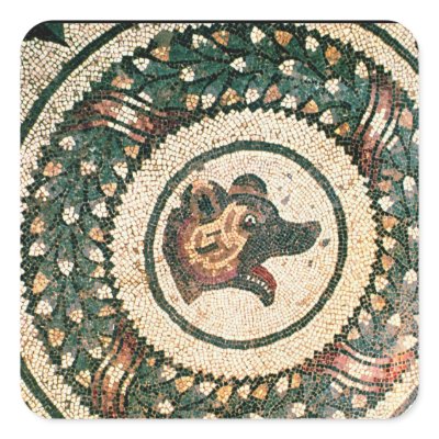 Bear's Head, Roman mosaic, early 4th century Sticker by bridgemanart