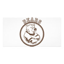Bears Mascot photo cards by CustomSportsTshirts Bears Mascot photo cards