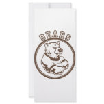 Bears Mascot Customized Rack Card