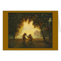 Bears Playing Greeting Card
